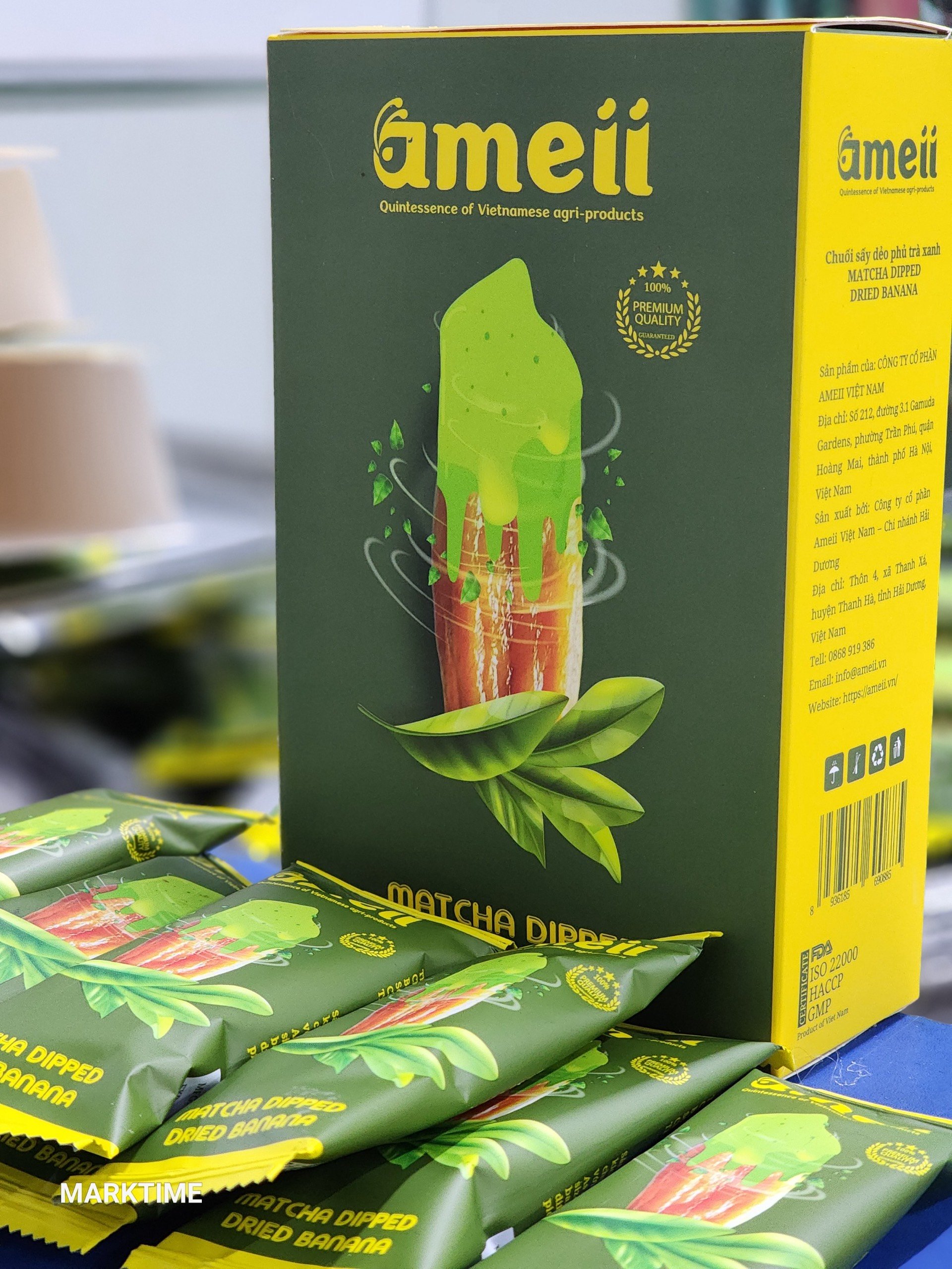 Chuối sấy dẻo phủ matcha Ameii (3)