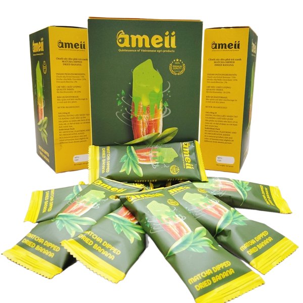 Chuối sấy dẻo phủ matcha Ameii (4)